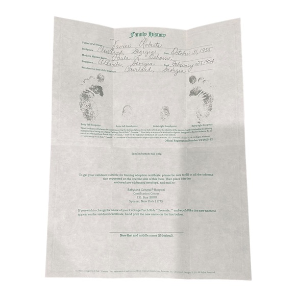 Vintage Coleco 1984 Preemie Cabbage Patch Kids Nelly Leena - Picture 11 of 12